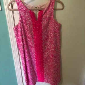 pink and white LILLY FOR TARGET shift dress